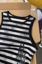 Striped Graphic Tank Top