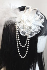 Gothic Lolita Lace Feather Hair Accs