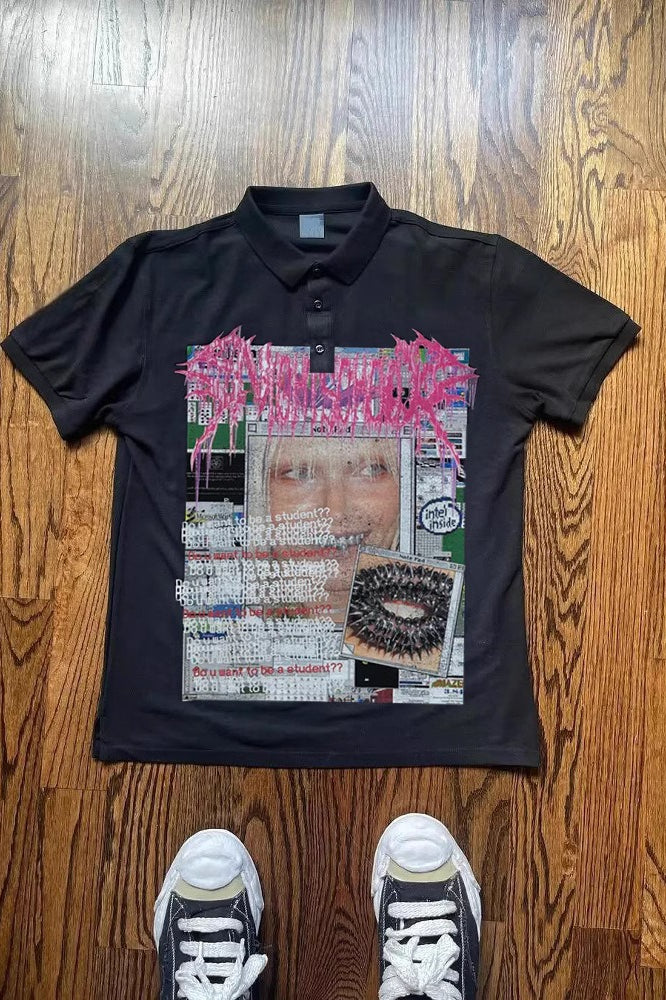 Y2K Vintage Dark Graphic T-Shirt Secondary image