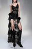 Gothic Lace Patchwork Midi Dress