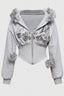Ornate Graphic Pom Detail Hoodies