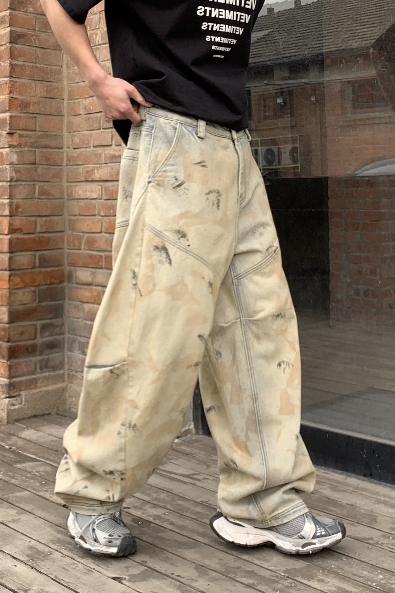 Heavy Duty Washed Bootcut Pants Secondary image