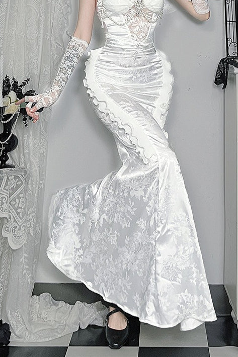 Lace Pearl Mermaid Maxi Skirt Secondary image