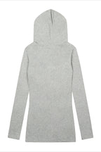 Cross Letter Graphic Longline Hoodies