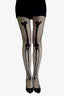 Gothic Skull Print Fishnet Socks
