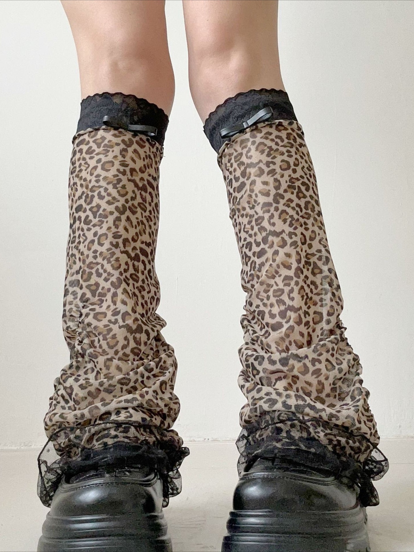 Y2K Personality Leopard Print Socks Secondary image