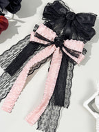 Lace Flower Bow Ribbon Hair Accs