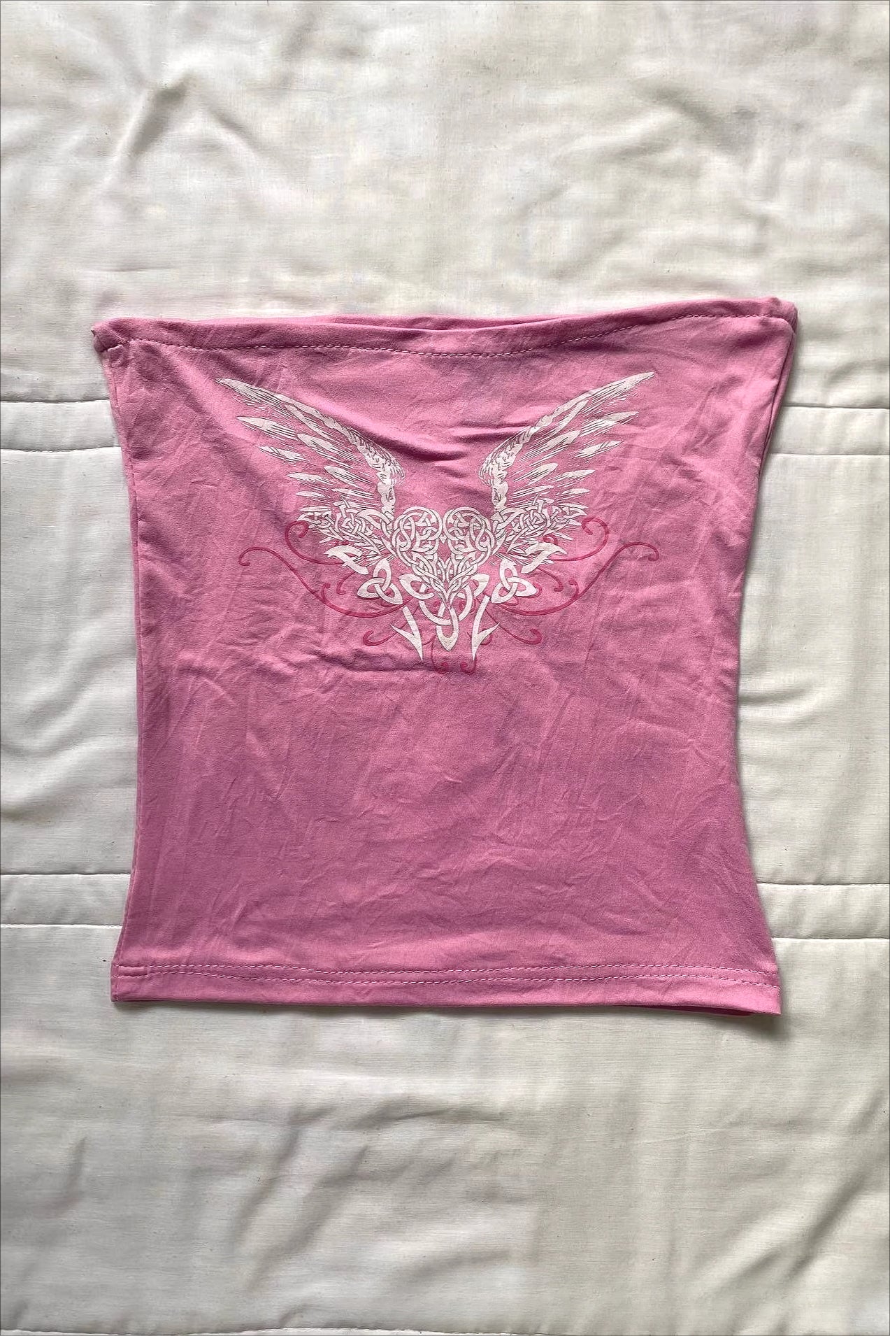 Y2K Wings Print Tube Tank Top