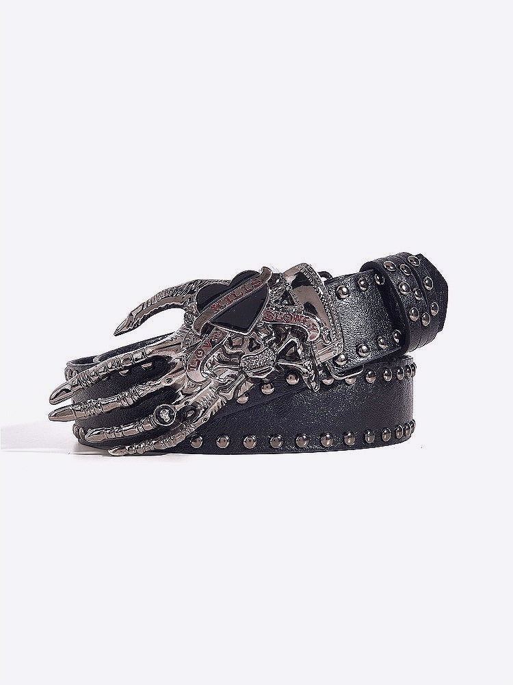 Skull Palm Pattern Punk Belt Main image