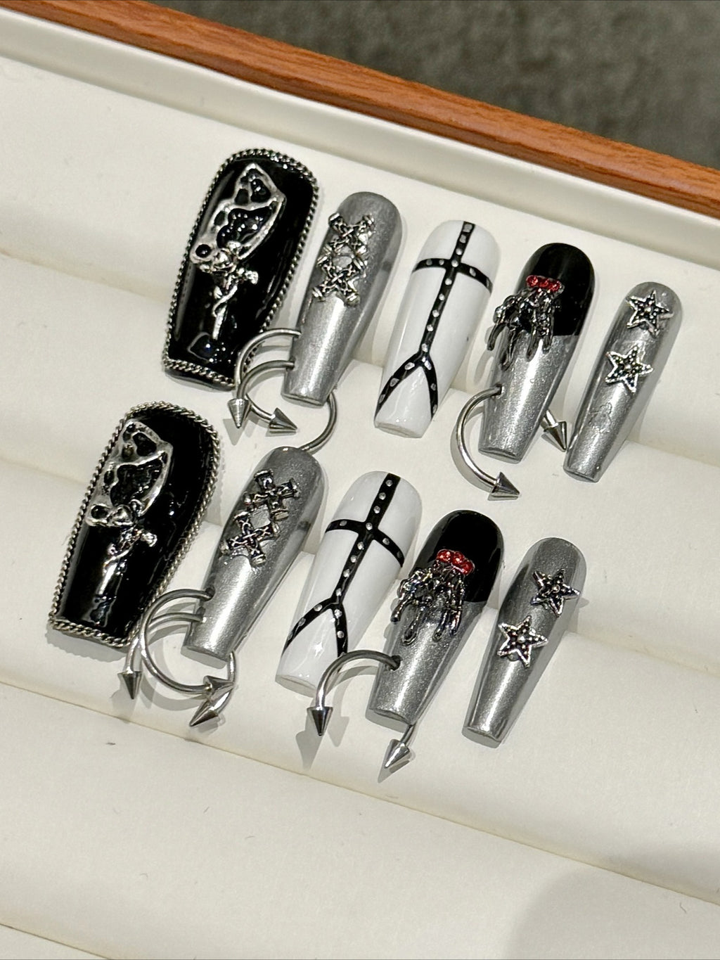 Metallic Punk Press On Nails