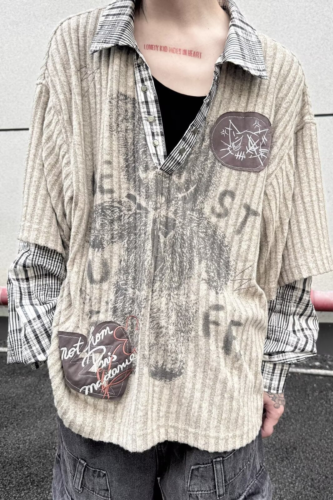 Vintage Printed Loose Fit Blouse Secondary image