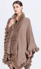 Oversize Long Knitted Cloak