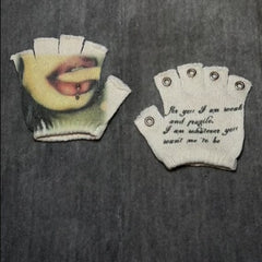 Emo Stretch Knitted Fingerless gloves