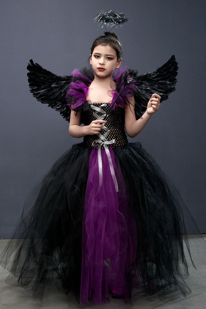 Winged Witch Kid Halloween Costume Main image