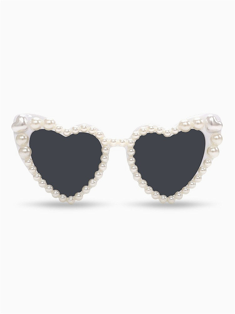 Pearl Heart Decor Y2K Glasses
