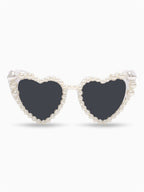 Pearl Heart Decor Y2K Glasses