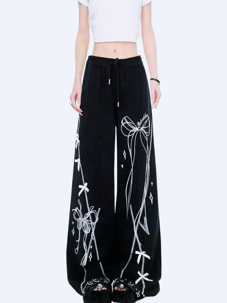 Retro Gothic High Waist Washed Baggy Pant Main image