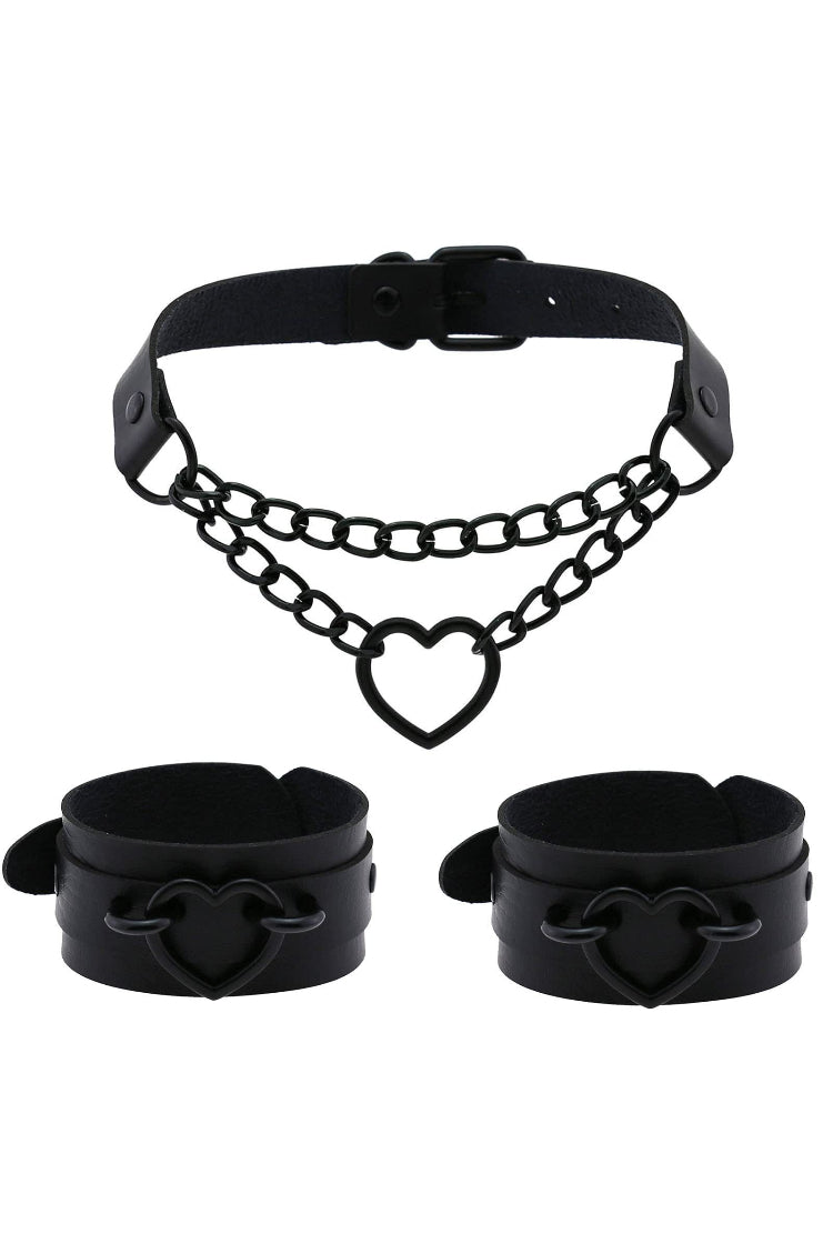 Heart Chain Strap Choker Necklaces Secondary image