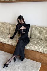 Spider Web Cutout Halloween Dress