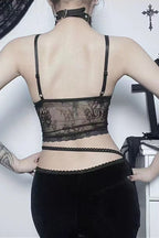 Gothic Style Fierce Crop Top