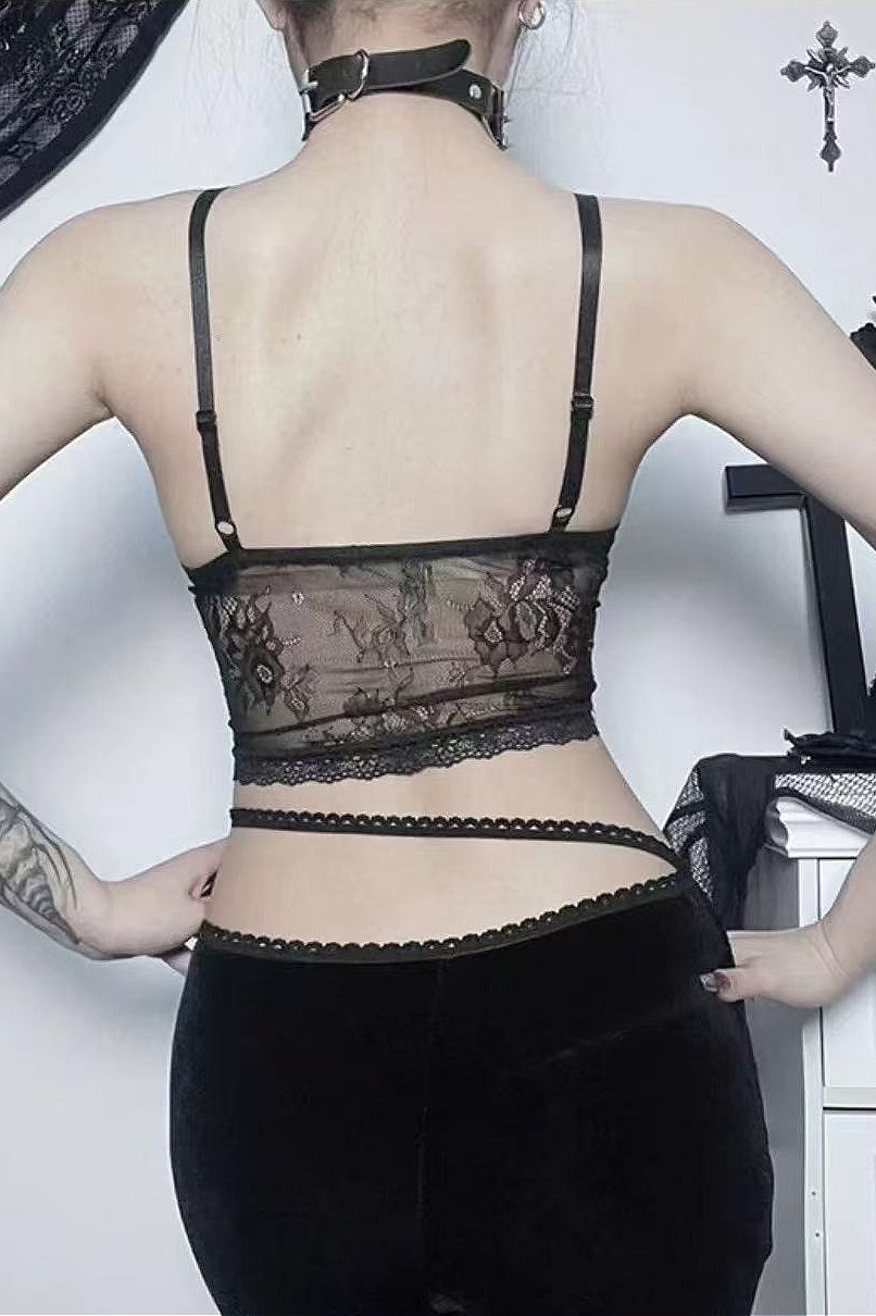 Gothic Style Fierce Crop Top