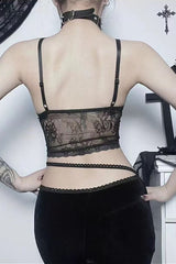 Gothic Style Fierce Crop Top