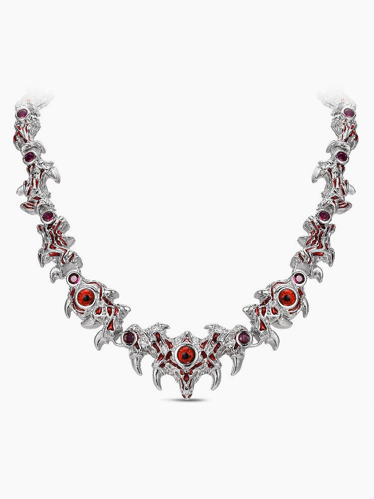 Spine Parasite Red Eye Thorn Diamond Necklace