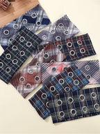 Retro Plaid Print Hollow Out Hair Accs