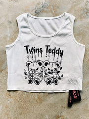 Punk Teddy Graphic Cropped Cami Top