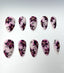 Gothic Blood Red Floral Press On Nails