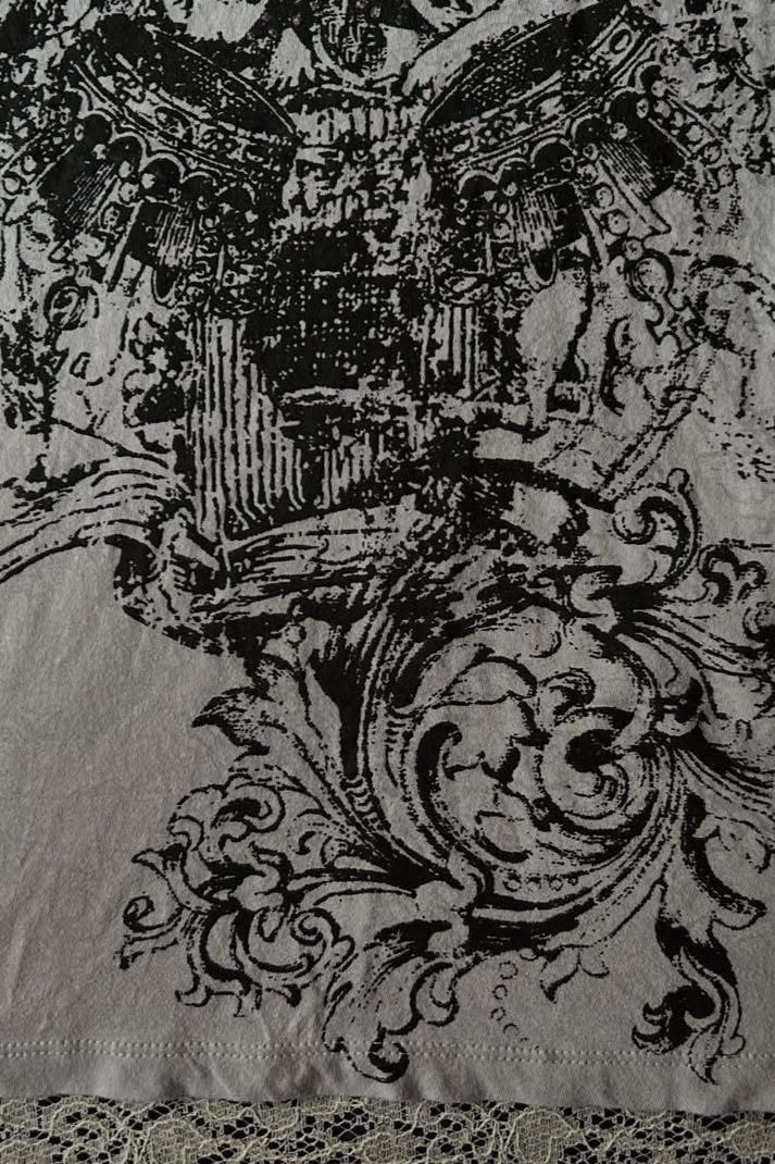 Gothic Punk Slim Round Neck T-shirt