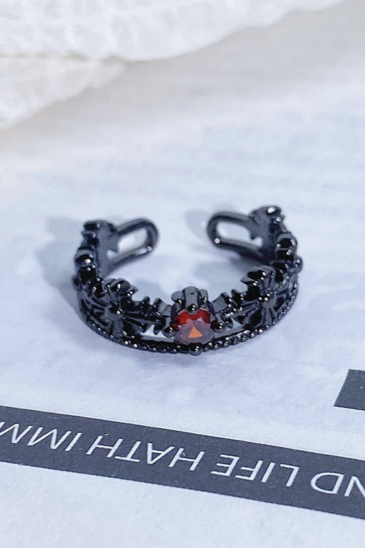 Retro Court Crown Stackable Ring