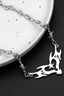 Hip Hop Thorn Flame Hollow Heart Necklace