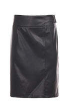 Side Buckle Glossy Pencil Skirts