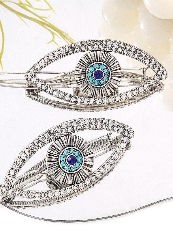 Gothic Evil Eye Rhinestone Hair Accs