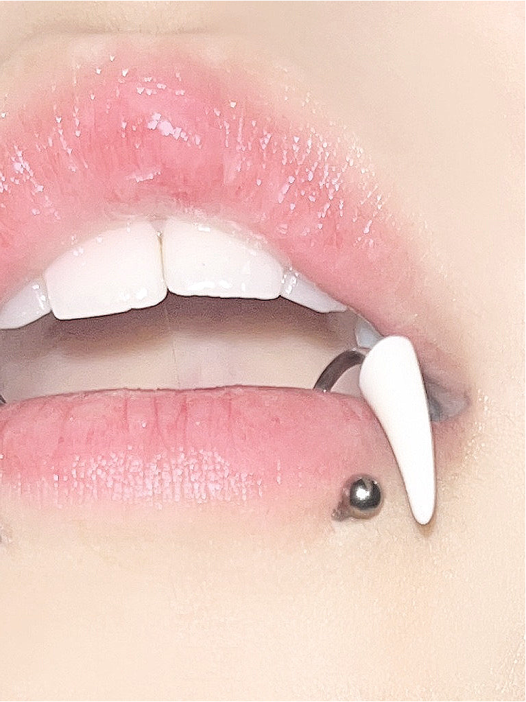 Spike Fangs Resin Lip Ring