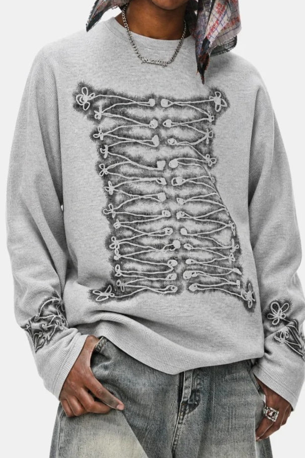 Rib Cage Graphic Crew Neck Sweatshirt Secondary image
