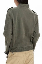 Double Button Washed Denim Jackets