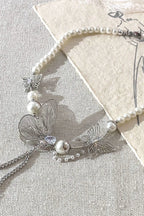 Vintage Irregular Butterfly Pearl Necklace