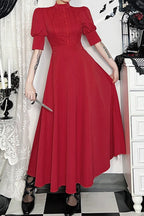 Gothic Puff Sleeve Maxi Dress