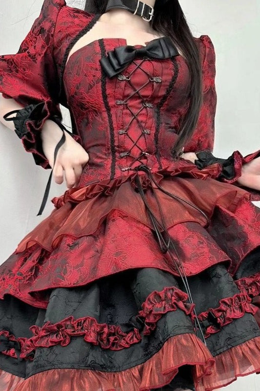 Gothic Puff Sleeve Halloween Dress Main image