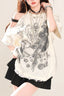 Lace Cold Shoulder Oversized T-Shirt
