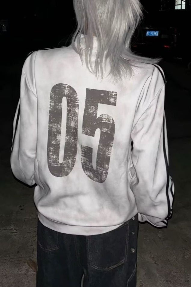 Washed Stripe Graphic Track Jackets