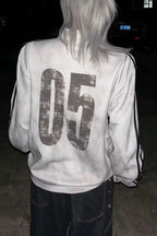 Washed Stripe Graphic Track Jackets
