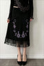 Floral Motif Fringe Hem Skirts