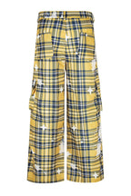 Star Print Plaid Cargo Pants