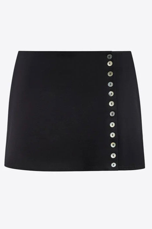 Button Detail Mini Skirt