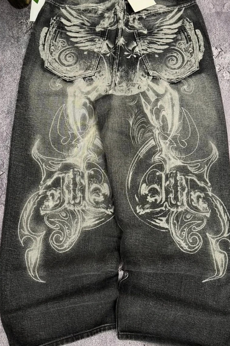 Retro Unisex Oversized Wide Pants Secondary image