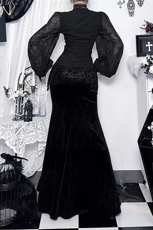 Gothic High Waist Irregular Skirt