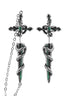 Snake Cross Chain Drop Earrings